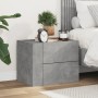 Wall-mounted bedside tables 2 units concrete gray 45x30x35 cm by , Nightstands - Ref: Foro24-848331, Price: 52,34 €, Discount: %