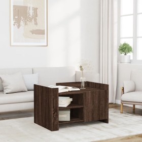 Brown oak engineered wood coffee table 80x50x50 cm by , Coffee table - Ref: Foro24-848359, Price: 97,99 €, Discount: %