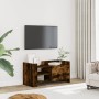 Engineered wood TV stand in smoked oak, 80x35x40 cm by , TV Furniture - Ref: Foro24-848371, Price: 60,92 €, Discount: %