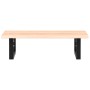 Wall-mounted steel and solid oak wood sink shelf by , bathroom vanities - Ref: Foro24-3302541, Price: 59,99 €, Discount: %