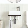 Wall-mounted steel and solid oak wood sink shelf by , bathroom vanities - Ref: Foro24-3302576, Price: 51,98 €, Discount: %