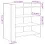 Rauchiger Eichenfurnier-Holzschrank 73,5x35x75 cm von , Sideboards - Ref: Foro24-848392, Preis: 74,99 €, Rabatt: %