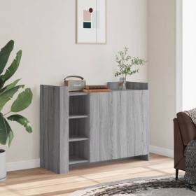 Engineered wood sideboard in Sonoma grey, 100x35x75 cm. by , Sideboards - Ref: Foro24-848414, Price: 111,99 €, Discount: %