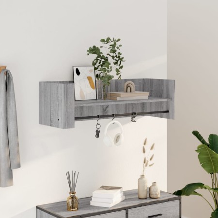 Engineered wood gray Sonoma wall shelf 100x35x30.5 cm by , Shelves and shelves - Ref: Foro24-848463, Price: 50,09 €, Discount: %