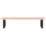 Wall-mounted steel and solid oak wood sink shelf by , bathroom vanities - Ref: Foro24-3302613, Price: 91,49 €, Discount: %