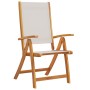 Folding garden chairs 6 pcs solid acacia wood textilene by , Garden chairs - Ref: Foro24-3279239, Price: 435,55 €, Discount: %