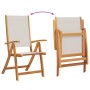 Folding garden chairs 6 pcs solid acacia wood textilene by , Garden chairs - Ref: Foro24-3279239, Price: 435,55 €, Discount: %