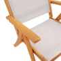 Folding garden chairs 6 pcs solid acacia wood textilene by , Garden chairs - Ref: Foro24-3279239, Price: 435,55 €, Discount: %