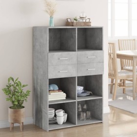 Engineered wood gray sideboard 80x42.5x124 cm by , Sideboards - Ref: Foro24-3281388, Price: 153,99 €, Discount: %