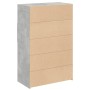 Aparador de madera de ingeniería gris 80x42,5x124 cm de , Aparadores - Ref: Foro24-3281388, Precio: 153,99 €, Descuento: %