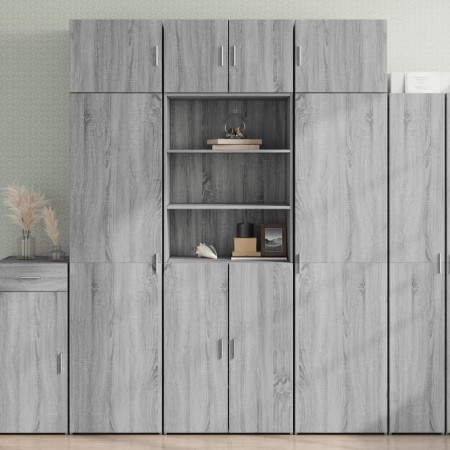 Aparador alto madera de ingeniería gris Sonoma 70x42,5x185 cm de , Aparadores - Ref: Foro24-3281376, Precio: 175,09 €, Descue...