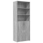 Aparador alto madera de ingeniería gris Sonoma 70x42,5x185 cm de , Aparadores - Ref: Foro24-3281376, Precio: 175,09 €, Descue...