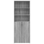 Aparador alto madera de ingeniería gris Sonoma 70x42,5x185 cm de , Aparadores - Ref: Foro24-3281376, Precio: 175,09 €, Descue...