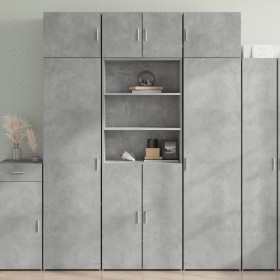 Tall engineered wood sideboard in gray concrete 70x42.5x185 cm by , Sideboards - Ref: Foro24-3281374, Price: 170,99 €, Discou...