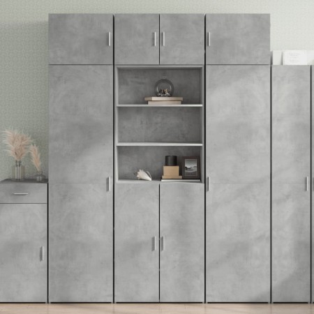 Hoher Schrank aus grauem Beton-Ingenieurholz, 70x42,5x185 cm. von , Sideboards - Ref: Foro24-3281374, Preis: 171,37 €, Rabatt: %