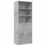 Tall engineered wood sideboard in gray concrete 70x42.5x185 cm by , Sideboards - Ref: Foro24-3281374, Price: 171,14 €, Discou...