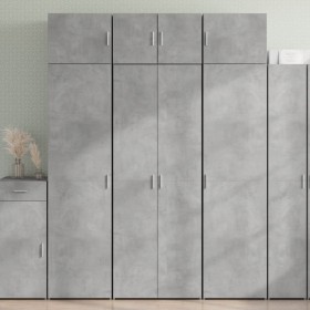 Tall engineered wood sideboard in gray concrete 70x42.5x185 cm by , Sideboards - Ref: Foro24-3281430, Price: 188,49 €, Discou...