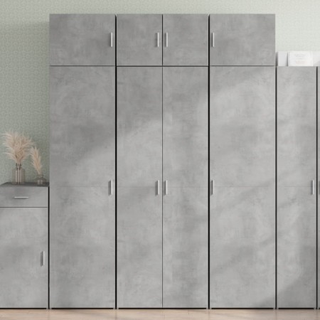 Tall engineered wood sideboard in gray concrete 70x42.5x185 cm by , Sideboards - Ref: Foro24-3281430, Price: 186,78 €, Discou...