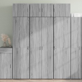 Tall Sonoma gray engineered wood sideboard 70x42.5x185 cm by , Sideboards - Ref: Foro24-3281432, Price: 192,99 €, Discount: %