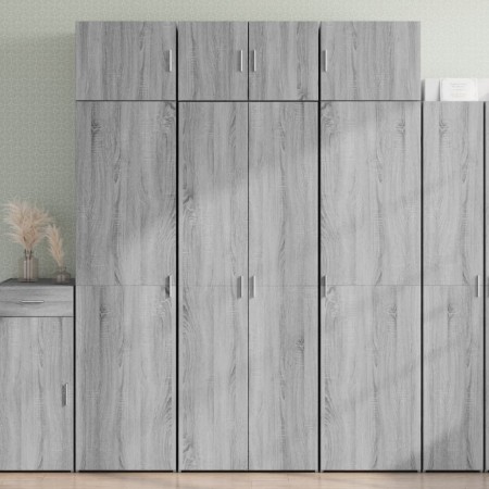 Aparador alto madera de ingeniería gris Sonoma 70x42,5x185 cm de , Aparadores - Ref: Foro24-3281432, Precio: 199,11 €, Descue...