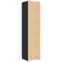 Aparador de madera de ingeniería negro 45x42,5x185 cm de , Aparadores - Ref: Foro24-3281407, Precio: 154,71 €, Descuento: %