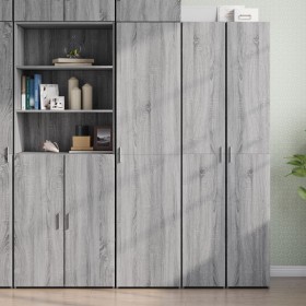 Aparador de madera de ingeniería gris Sonoma 45x42,5x185 cm de , Aparadores - Ref: Foro24-3281411, Precio: 153,99 €, Descuent...