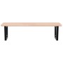 Wall-mounted steel and solid oak wood sink shelf by , bathroom vanities - Ref: Foro24-3302467, Price: 118,35 €, Discount: %