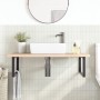 Wall-mounted sink shelf made of steel and solid beech wood by , bathroom vanities - Ref: Foro24-3302517, Price: 101,98 €, Dis...