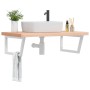 Wall-mounted sink shelf made of steel and solid beech wood by , bathroom vanities - Ref: Foro24-3302522, Price: 142,97 €, Dis...