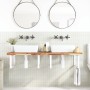 Wall-mounted sink shelf made of steel and solid acacia wood by , bathroom vanities - Ref: Foro24-3302948, Price: 211,34 €, Di...