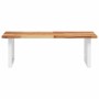 Wall-mounted sink shelf made of steel and solid acacia wood by , bathroom vanities - Ref: Foro24-3302920, Price: 82,90 €, Dis...