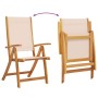 Garden dining set 7 pieces solid acacia wood and textilene by , Garden sets - Ref: Foro24-3279270, Price: 562,30 €, Discount: %