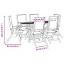 Garden dining set 7 pieces solid acacia wood and textilene by , Garden sets - Ref: Foro24-3279270, Price: 562,30 €, Discount: %