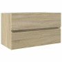 Set de mueble de baño 2 piezas cerámica y madera de ingeniería de , Muebles de baño - Ref: Foro24-3307659, Precio: 210,50 €, ...