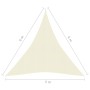 Cream HDPE sail shade 160 g/m² 5x6x6 m by vidaXL, Umbrellas - Ref: Foro24-311208, Price: 33,73 €, Discount: %