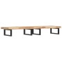 Wall-mounted sink shelf made of steel and solid acacia wood by , bathroom vanities - Ref: Foro24-3302709, Price: 165,26 €, Di...