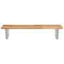 Wall-mounted sink shelf made of steel and solid acacia wood by , bathroom vanities - Ref: Foro24-3302714, Price: 60,44 €, Dis...