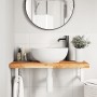 Wall-mounted sink shelf made of steel and solid acacia wood by , bathroom vanities - Ref: Foro24-3302740, Price: 91,36 €, Dis...