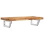 Wall-mounted sink shelf made of steel and solid acacia wood by , bathroom vanities - Ref: Foro24-3302742, Price: 90,90 €, Dis...