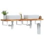 Wall-mounted sink shelf made of steel and solid acacia wood by , bathroom vanities - Ref: Foro24-3302756, Price: 169,51 €, Di...