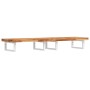 Wall-mounted sink shelf made of steel and solid acacia wood by , bathroom vanities - Ref: Foro24-3302756, Price: 169,51 €, Di...