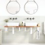 Wall-mounted sink shelf made of steel and solid acacia wood by , bathroom vanities - Ref: Foro24-3302756, Price: 169,51 €, Di...