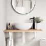 Wall-mounted sink shelf made of steel and solid acacia wood by , bathroom vanities - Ref: Foro24-3302782, Price: 68,49 €, Dis...