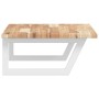 Wall-mounted sink shelf made of steel and solid acacia wood by , bathroom vanities - Ref: Foro24-3302782, Price: 68,49 €, Dis...