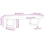 Wall-mounted sink shelf made of steel and solid acacia wood by , bathroom vanities - Ref: Foro24-3302806, Price: 102,23 €, Di...