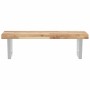 Estante de lavabo de pared acero y madera maciza de acacia de , Tocadores de baño - Ref: Foro24-3302810, Precio: 115,81 €, De...