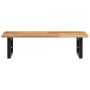 Wall-mounted sink shelf made of steel and solid acacia wood by , bathroom vanities - Ref: Foro24-3302833, Price: 85,99 €, Dis...