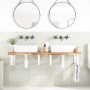 Wall-mounted sink shelf made of steel and solid acacia wood by , bathroom vanities - Ref: Foro24-3302812, Price: 160,29 €, Di...