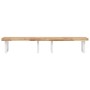 Wall-mounted sink shelf made of steel and solid acacia wood by , bathroom vanities - Ref: Foro24-3302812, Price: 160,29 €, Di...