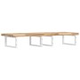 Wall-mounted sink shelf made of steel and solid acacia wood by , bathroom vanities - Ref: Foro24-3302812, Price: 160,29 €, Di...